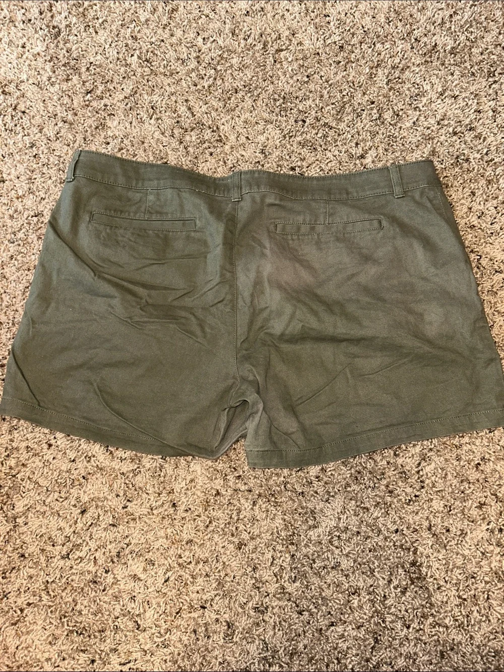 a.n.a Olive Utility Cotton Blend Shorts - Picture 3 of 3